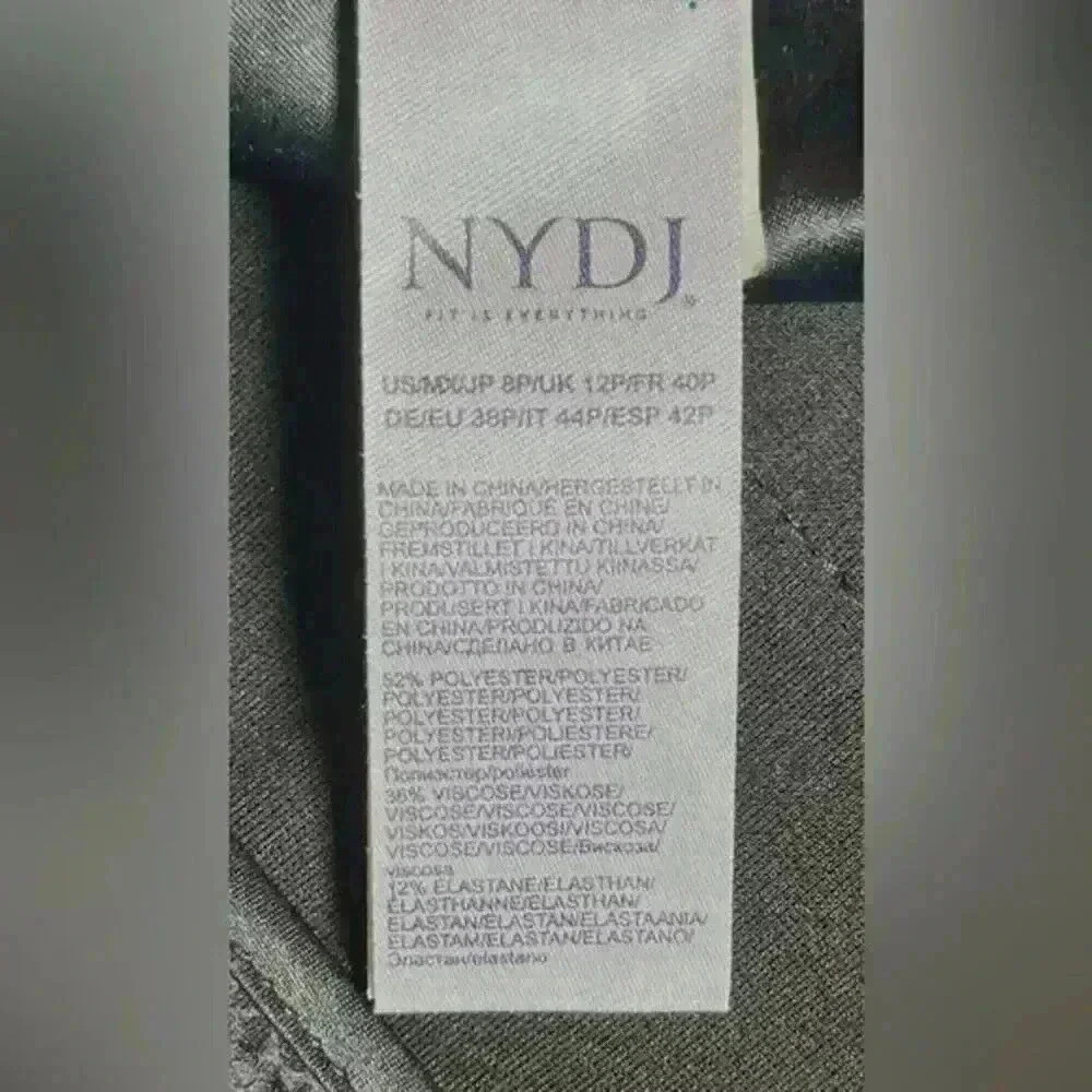 NWT NYDJ Snake Print Slim Trousers in Raceway Women's Size 8P‎ - Picture 6 of 10